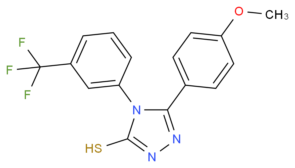 5-(4-Methoxy-phenyl)-4-(3-trifluoromethyl-phenyl)-4H-[1,2,4]triazole-3-thiol_Molecular_structure_CAS_)