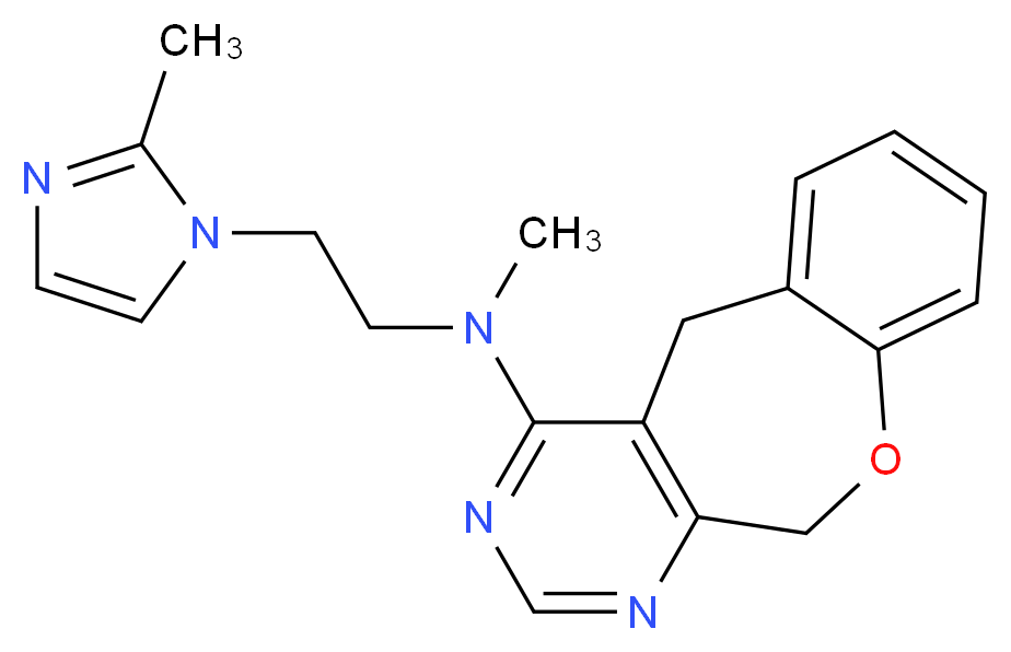 N-methyl-N-[2-(2-methyl-1H-imidazol-1-yl)ethyl]-5,11-dihydro[1]benzoxepino[3,4-d]pyrimidin-4-amine_Molecular_structure_CAS_)