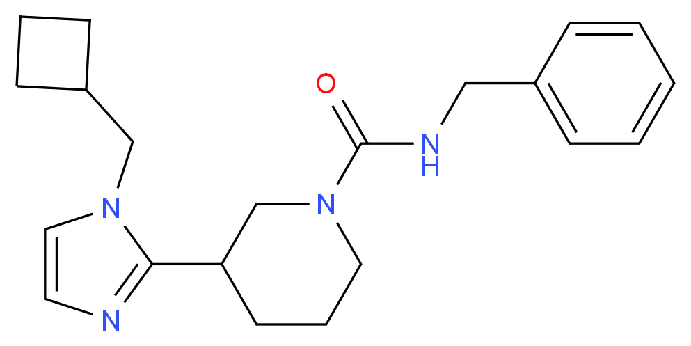 N-benzyl-3-[1-(cyclobutylmethyl)-1H-imidazol-2-yl]-1-piperidinecarboxamide_Molecular_structure_CAS_)