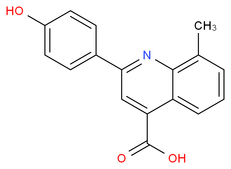 2-(4-Hydroxyphenyl)-8-methylquinoline-4-carboxylic acid_Molecular_structure_CAS_669726-20-9)