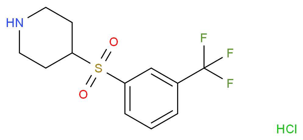 4-{3-(Trifluoromethyl)phenyl]sulphonyl}piperidine hydrochloride_Molecular_structure_CAS_)