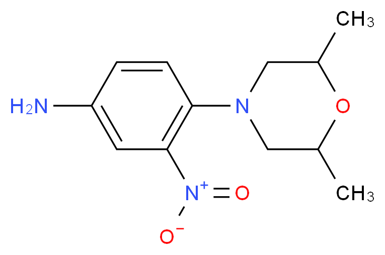 4-(2,6-Dimethylmorpholin-4-yl)-3-nitroaniline_Molecular_structure_CAS_)