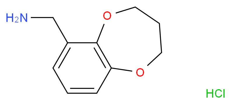 6-(Aminomethyl)-3,4-dihydro-2H-1,5-benzodioxepine hydrochloride 97%_Molecular_structure_CAS_499770-91-1)