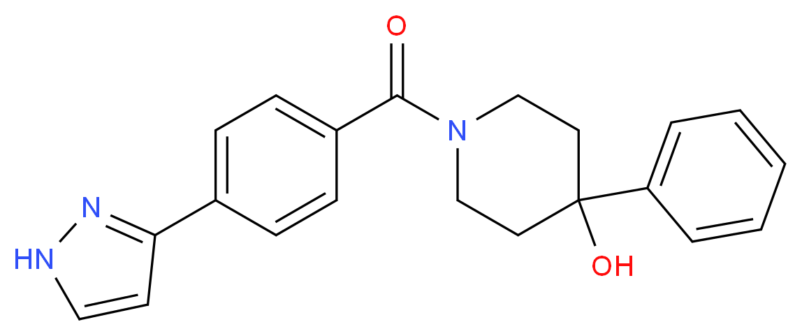4-phenyl-1-[4-(1H-pyrazol-3-yl)benzoyl]-4-piperidinol_Molecular_structure_CAS_)