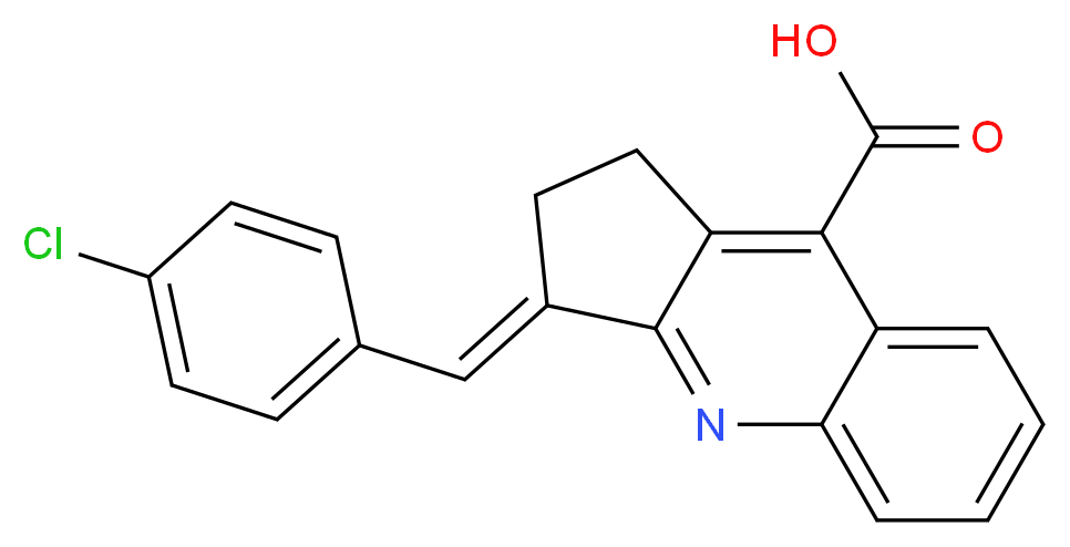 3-(4-Chloro-benzylidene)-2,3-dihydro-1H-cyclopenta[b]quinoline-9-carboxylic acid_Molecular_structure_CAS_)