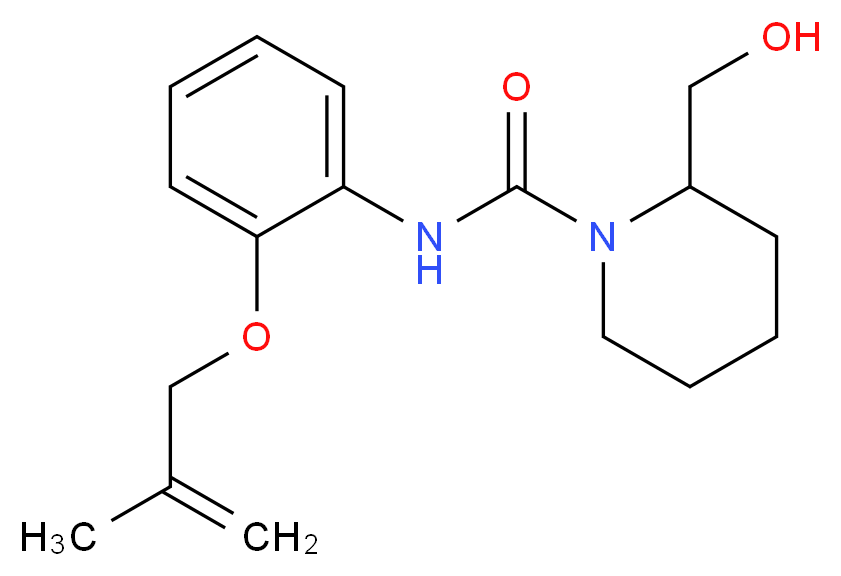 2-(hydroxymethyl)-N-{2-[(2-methylprop-2-en-1-yl)oxy]phenyl}piperidine-1-carboxamide_Molecular_structure_CAS_)