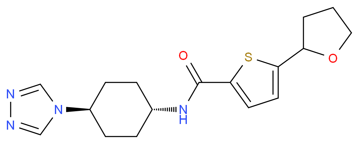 5-(tetrahydrofuran-2-yl)-N-[trans-4-(4H-1,2,4-triazol-4-yl)cyclohexyl]thiophene-2-carboxamide_Molecular_structure_CAS_)