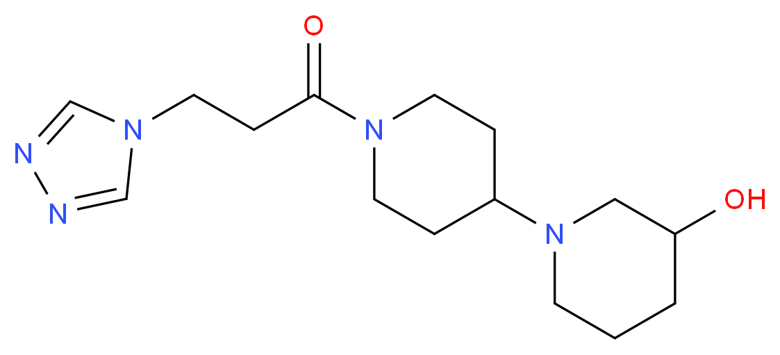 1'-[3-(4H-1,2,4-triazol-4-yl)propanoyl]-1,4'-bipiperidin-3-ol_Molecular_structure_CAS_)