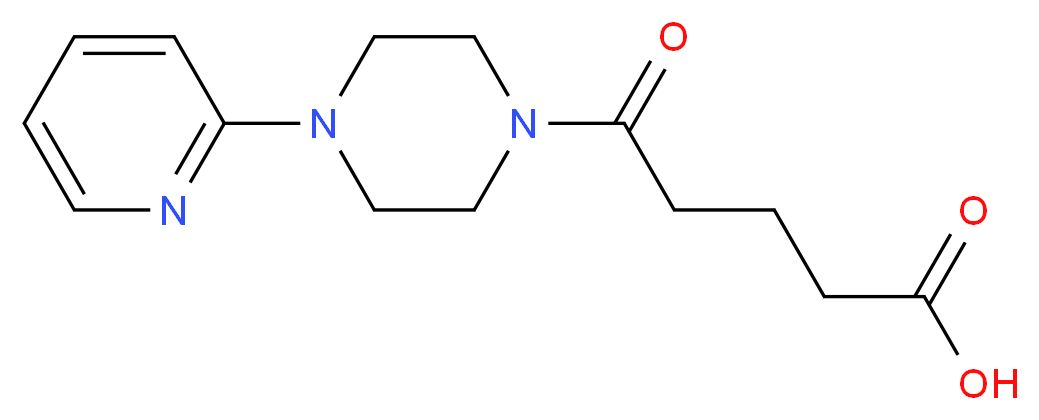 5-oxo-5-(4-(pyridin-2-yl)piperazin-1-yl)pentanoic acid_Molecular_structure_CAS_)