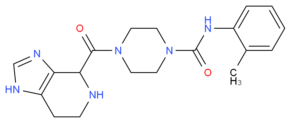 N-(2-methylphenyl)-4-(4,5,6,7-tetrahydro-1H-imidazo[4,5-c]pyridin-4-ylcarbonyl)-1-piperazinecarboxamide_Molecular_structure_CAS_)