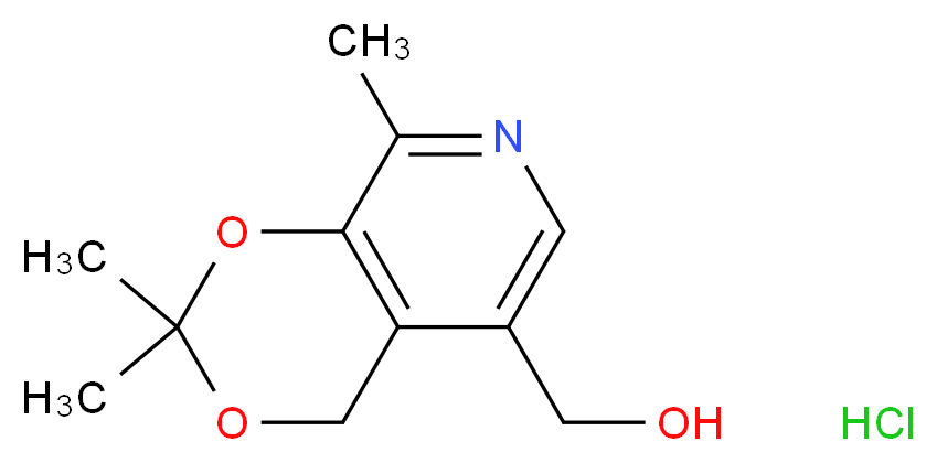 (2,2,8-trimethyl-4H-[1,3]dioxino[4,5-c]pyridin-5-yl)methanol hydrochloride_Molecular_structure_CAS_)