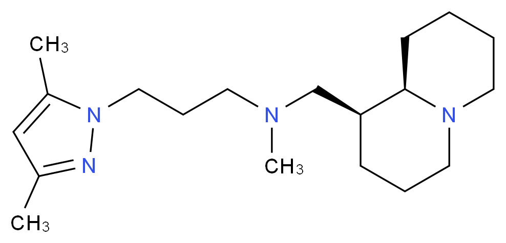 3-(3,5-dimethyl-1H-pyrazol-1-yl)-N-methyl-N-[(1S,9aR)-octahydro-2H-quinolizin-1-ylmethyl]-1-propanamine_Molecular_structure_CAS_)