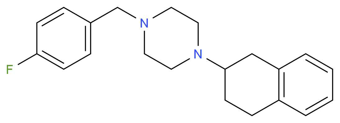 1-(4-fluorobenzyl)-4-(1,2,3,4-tetrahydro-2-naphthalenyl)piperazine_Molecular_structure_CAS_)