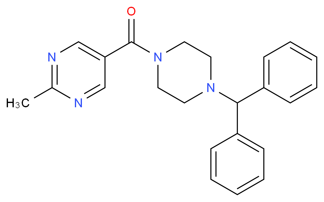 5-{[4-(diphenylmethyl)-1-piperazinyl]carbonyl}-2-methylpyrimidine_Molecular_structure_CAS_)