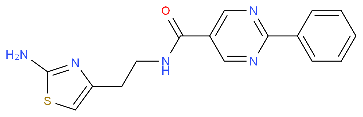 N-[2-(2-amino-1,3-thiazol-4-yl)ethyl]-2-phenylpyrimidine-5-carboxamide_Molecular_structure_CAS_)