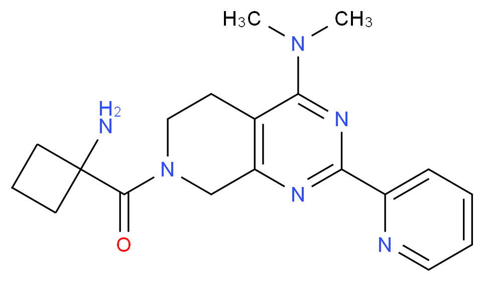7-[(1-aminocyclobutyl)carbonyl]-N,N-dimethyl-2-pyridin-2-yl-5,6,7,8-tetrahydropyrido[3,4-d]pyrimidin-4-amine_Molecular_structure_CAS_)