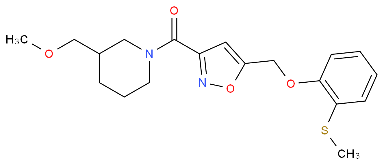 3-(methoxymethyl)-1-[(5-{[2-(methylthio)phenoxy]methyl}-3-isoxazolyl)carbonyl]piperidine_Molecular_structure_CAS_)