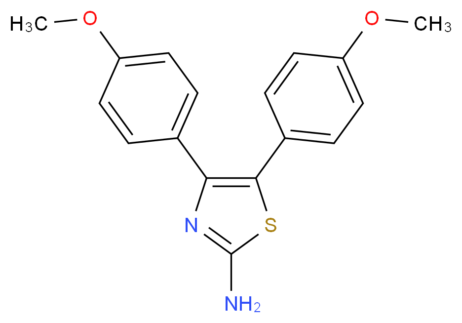 4,5-Bis-(4-methoxy-phenyl)-thiazol-2-ylamine_Molecular_structure_CAS_24827-38-1)