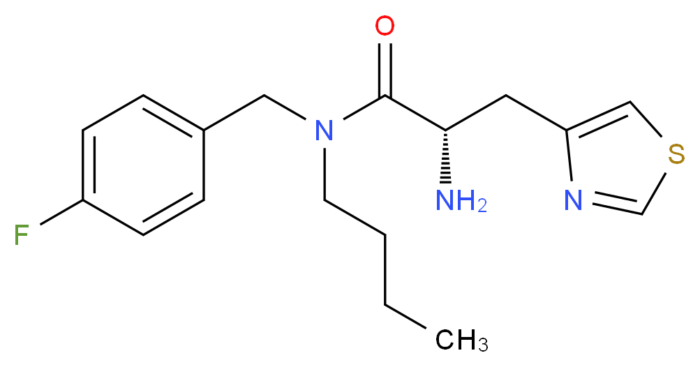 (2S)-2-amino-N-butyl-N-(4-fluorobenzyl)-3-(1,3-thiazol-4-yl)propanamide_Molecular_structure_CAS_)
