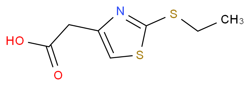 [2-(ethylthio)-1,3-thiazol-4-yl]acetic acid_Molecular_structure_CAS_446827-11-8)