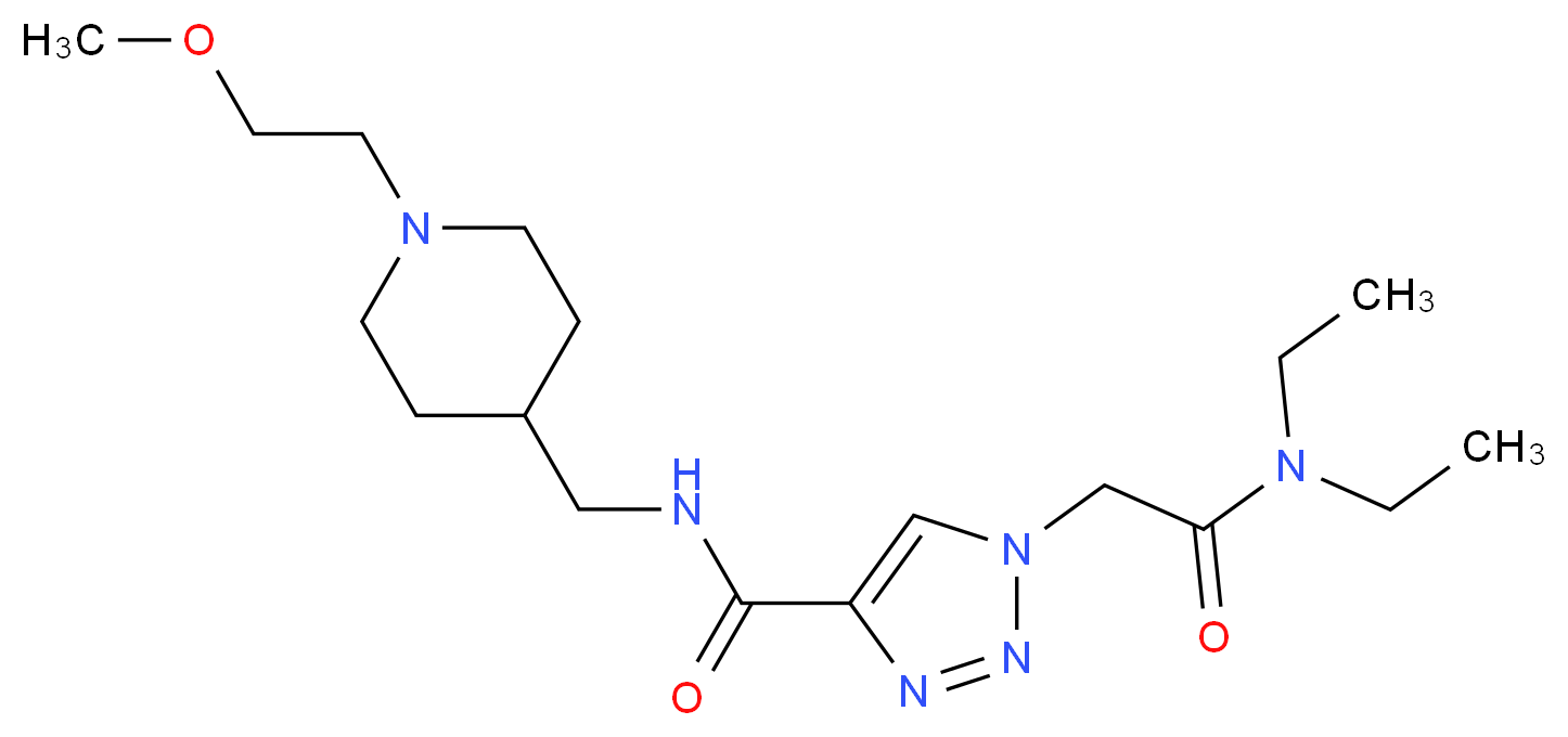 1-[2-(diethylamino)-2-oxoethyl]-N-{[1-(2-methoxyethyl)-4-piperidinyl]methyl}-1H-1,2,3-triazole-4-carboxamide_Molecular_structure_CAS_)