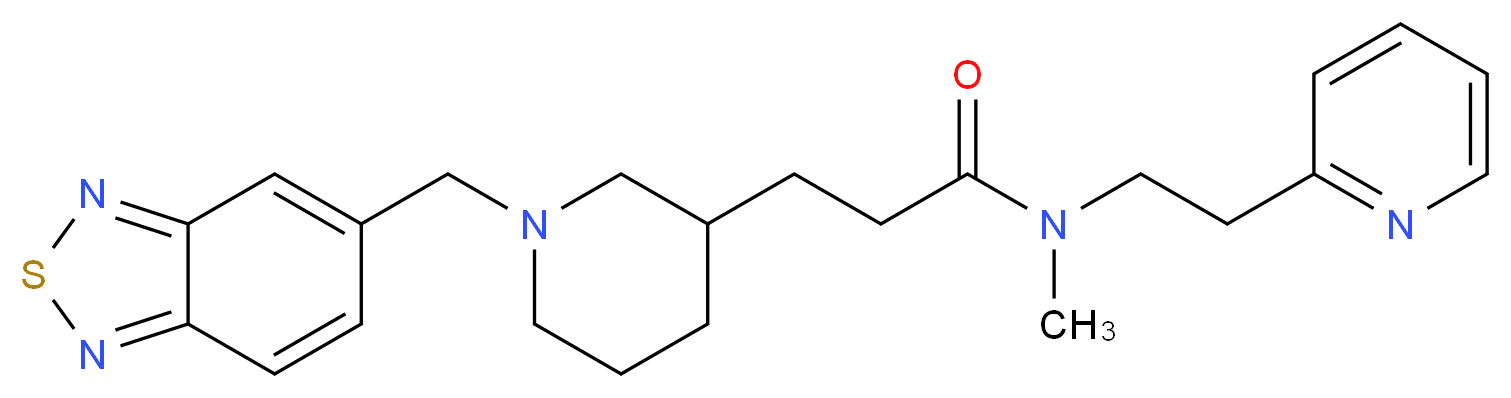 3-[1-(2,1,3-benzothiadiazol-5-ylmethyl)-3-piperidinyl]-N-methyl-N-[2-(2-pyridinyl)ethyl]propanamide_Molecular_structure_CAS_)