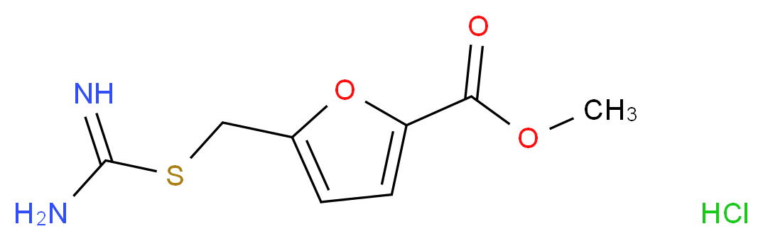 methyl 5-({[amino(imino)methyl]thio}methyl)-2-furoate hydrochloride_Molecular_structure_CAS_)
