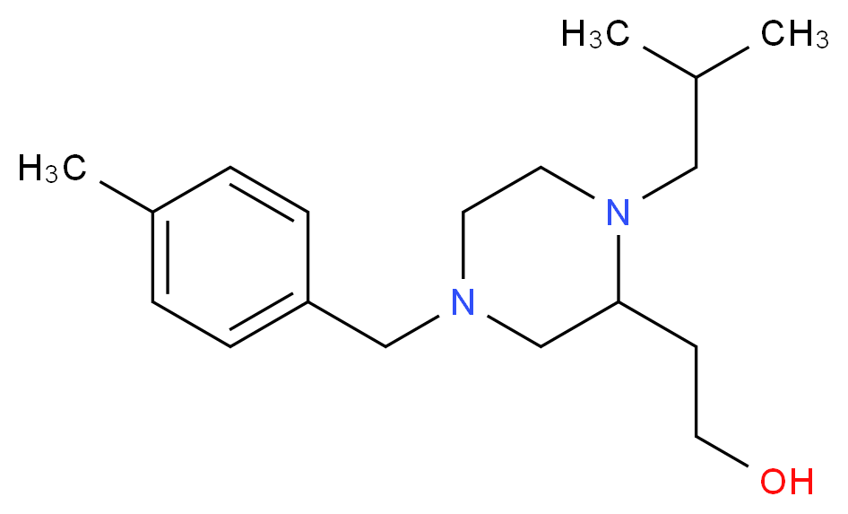 2-[1-isobutyl-4-(4-methylbenzyl)-2-piperazinyl]ethanol_Molecular_structure_CAS_)