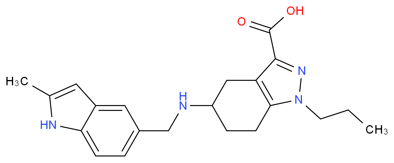 5-{[(2-methyl-1H-indol-5-yl)methyl]amino}-1-propyl-4,5,6,7-tetrahydro-1H-indazole-3-carboxylic acid_Molecular_structure_CAS_)