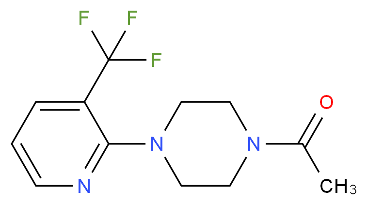 1-{4-[3-(trifluoromethyl)-2-pyridyl]piperazino}-1-ethanone_Molecular_structure_CAS_)