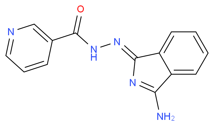 Nicotinic acid (3-amino-isoindol-1-ylidene)-hydrazide_Molecular_structure_CAS_)