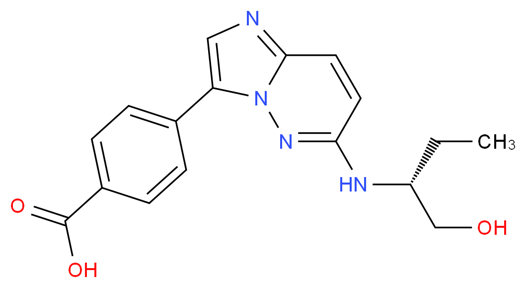 4-(6-{[(1R)-1-(hydroxymethyl)propyl]amino}imidazo[1,2-b]pyridazin-3-yl)benzoic acid_Molecular_structure_CAS_)