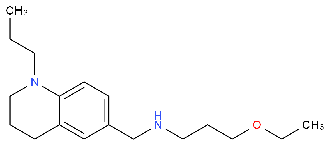 (3-Ethoxypropyl)[(1-propyl-1,2,3,4-tetrahydroquinolin-6-yl)methyl]amine_Molecular_structure_CAS_)