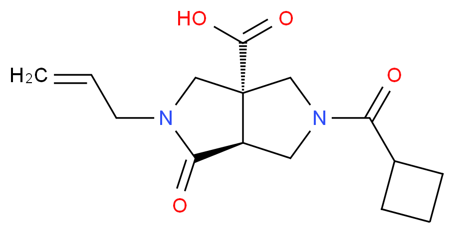 (3aR*,6aS*)-2-allyl-5-(cyclobutylcarbonyl)-1-oxohexahydropyrrolo[3,4-c]pyrrole-3a(1H)-carboxylic acid_Molecular_structure_CAS_)