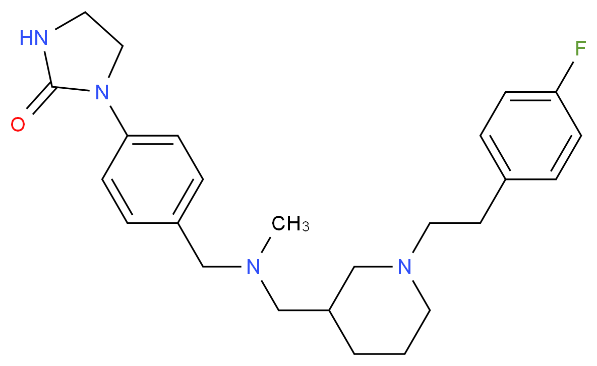 1-(4-{[({1-[2-(4-fluorophenyl)ethyl]-3-piperidinyl}methyl)(methyl)amino]methyl}phenyl)-2-imidazolidinone_Molecular_structure_CAS_)