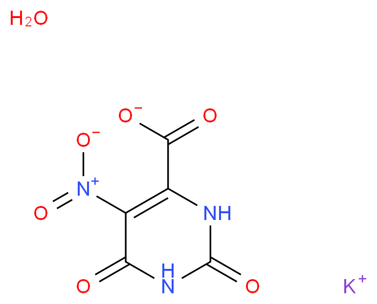 potassium 5-nitro-2,6-dioxo-1,2,3,6-tetrahydropyrimidine-4-carboxylate hydrate_Molecular_structure_CAS_)