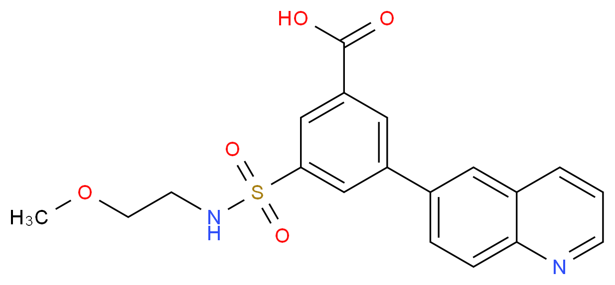 3-{[(2-methoxyethyl)amino]sulfonyl}-5-quinolin-6-ylbenzoic acid_Molecular_structure_CAS_)