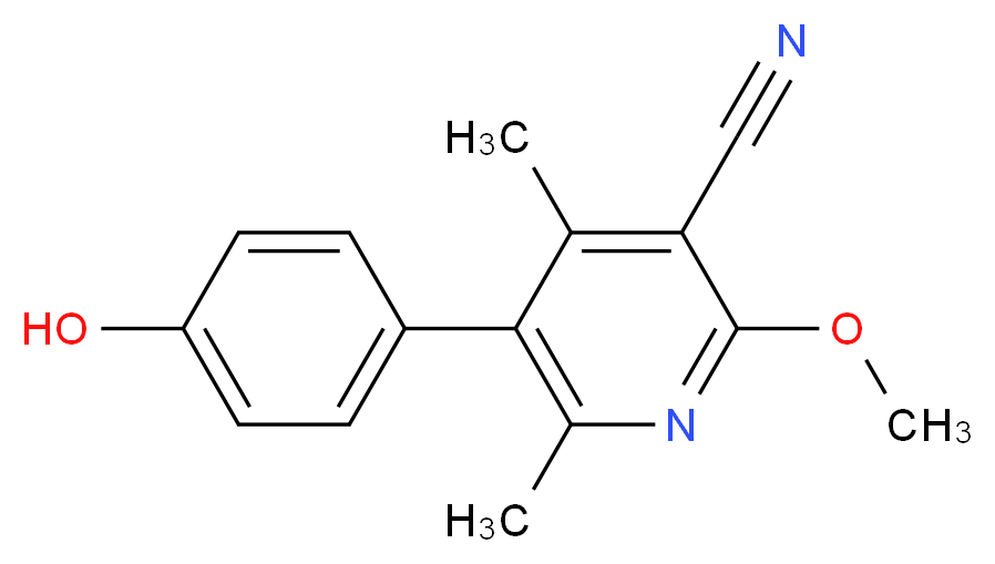 5-(4-hydroxyphenyl)-2-methoxy-4,6-dimethylnicotinonitrile_Molecular_structure_CAS_)