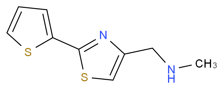 N-methyl-1-[2-(2-thienyl)-1,3-thiazol-4-yl]methanamine_Molecular_structure_CAS_933701-68-9)