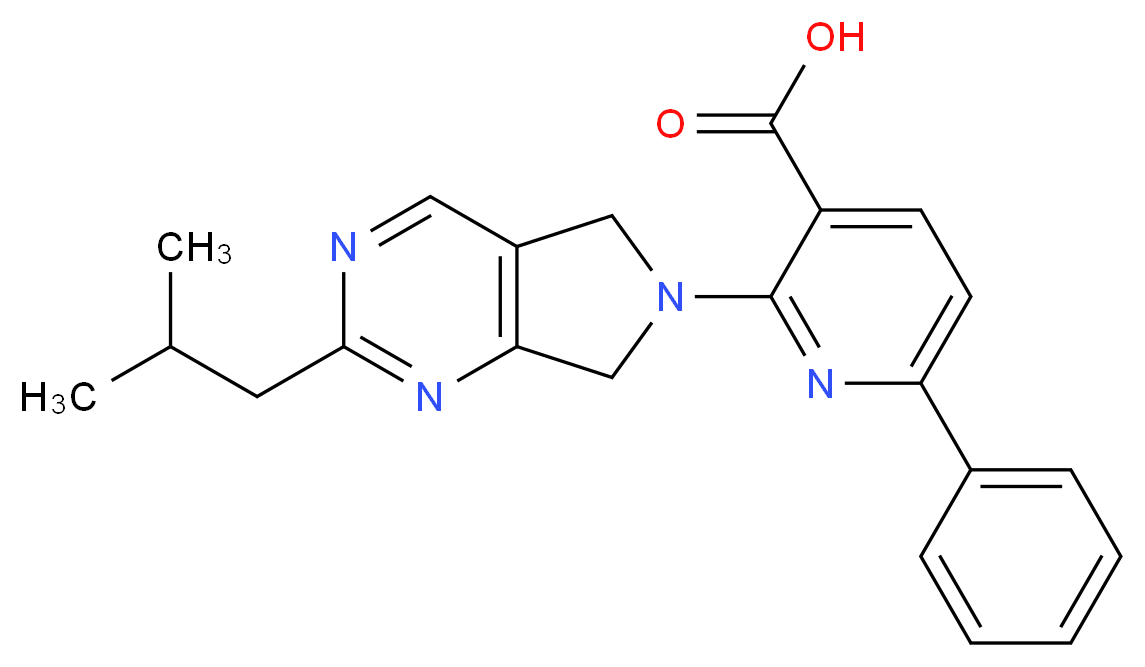 2-(2-isobutyl-5,7-dihydro-6H-pyrrolo[3,4-d]pyrimidin-6-yl)-6-phenylnicotinic acid_Molecular_structure_CAS_)