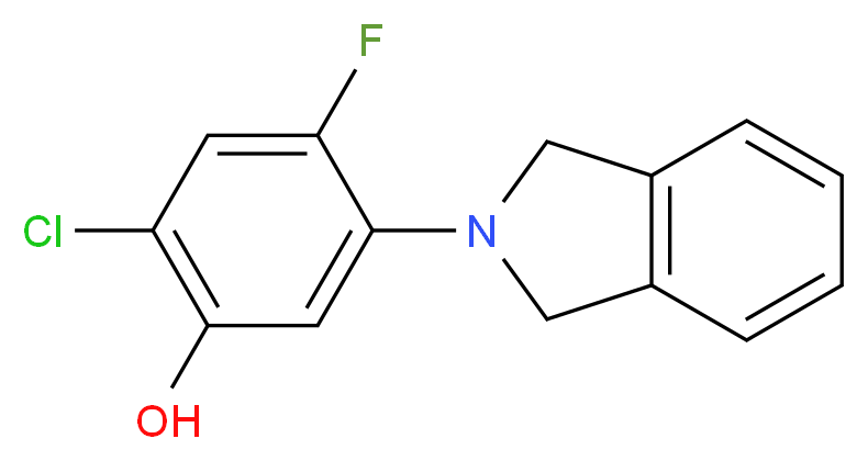 2-Chloro-5-(1,3-dihydro-2H-isoindol-2-yl)-4-fluorobenzenol_Molecular_structure_CAS_)