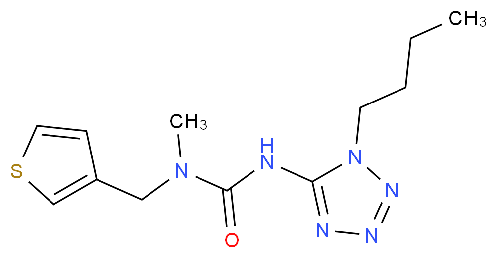 N'-(1-butyl-1H-tetrazol-5-yl)-N-methyl-N-(3-thienylmethyl)urea_Molecular_structure_CAS_)