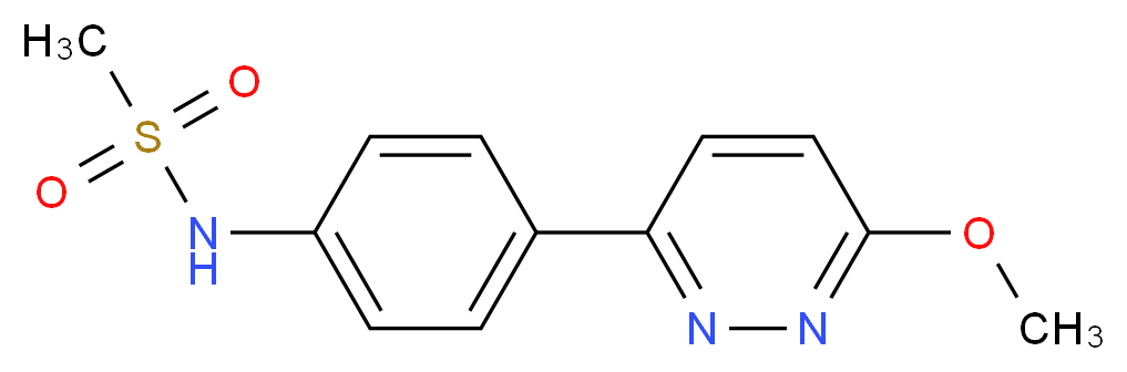 N-[4-(6-methoxypyridazin-3-yl)phenyl]methanesulfonamide_Molecular_structure_CAS_)