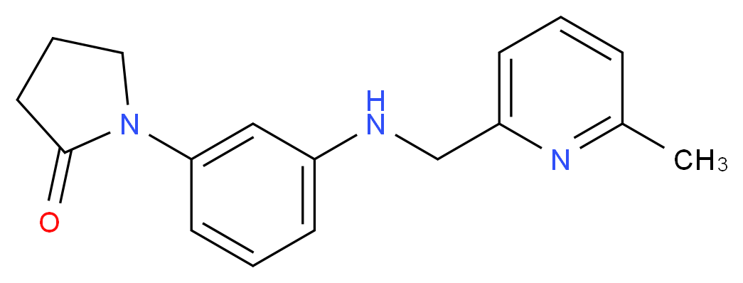 1-(3-{[(6-methyl-2-pyridinyl)methyl]amino}phenyl)-2-pyrrolidinone_Molecular_structure_CAS_)