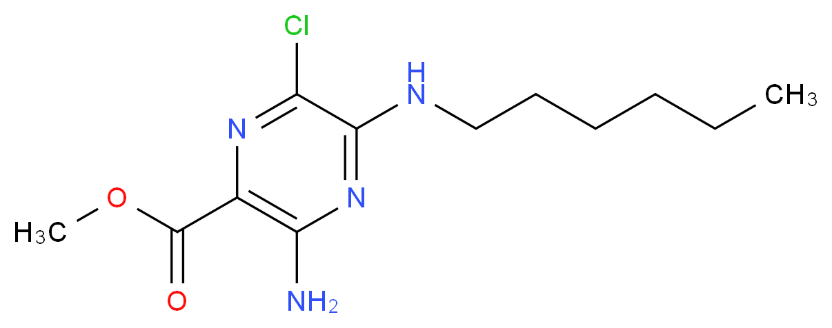 methyl 3-amino-6-chloro-5-(hexylamino)pyrazine-2-carboxylate_Molecular_structure_CAS_)