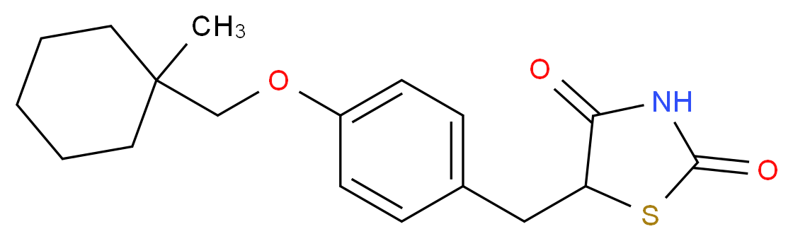 rac 2-Imino-5-[4-(1-methylcyclohexylmethoxyl)benzyl]thiazolidine-4one_Molecular_structure_CAS_85010-66-8)