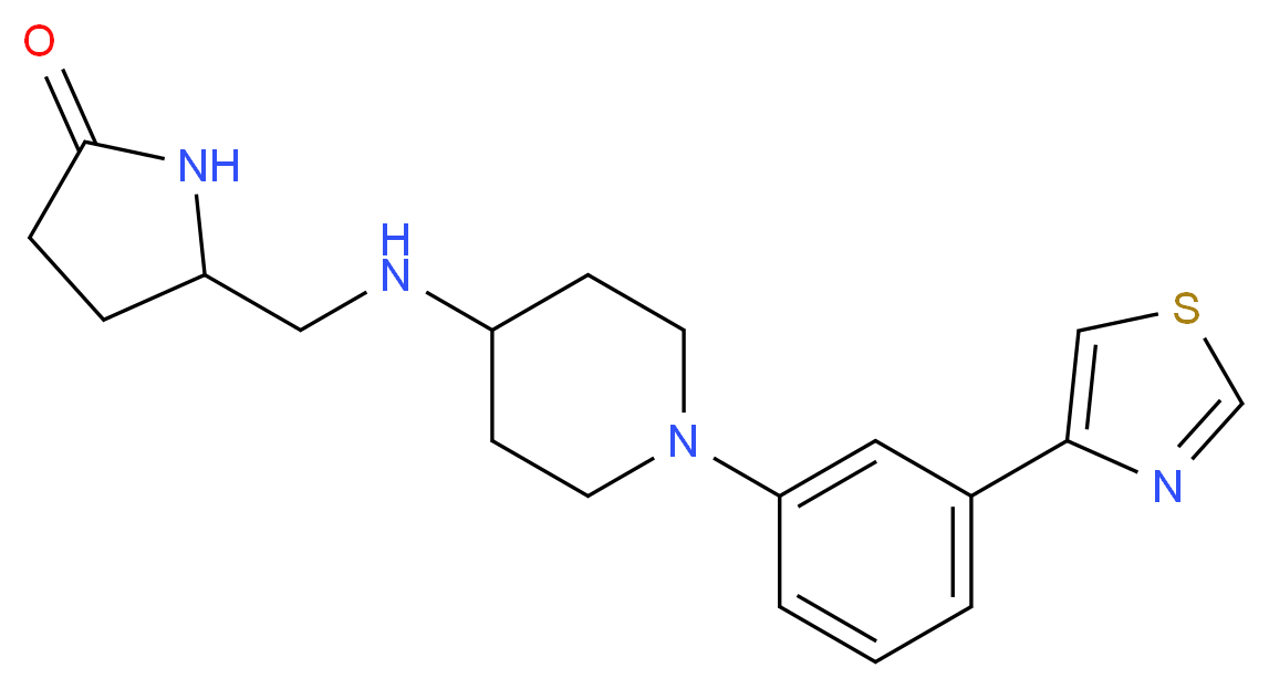 5-[({1-[3-(1,3-thiazol-4-yl)phenyl]-4-piperidinyl}amino)methyl]-2-pyrrolidinone_Molecular_structure_CAS_)
