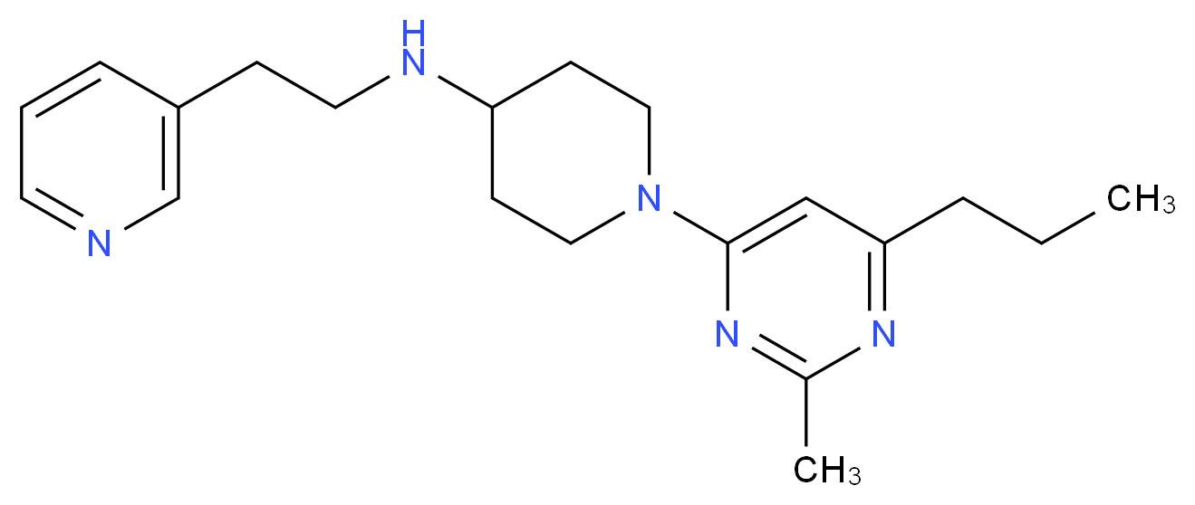 1-(2-methyl-6-propylpyrimidin-4-yl)-N-(2-pyridin-3-ylethyl)piperidin-4-amine_Molecular_structure_CAS_)