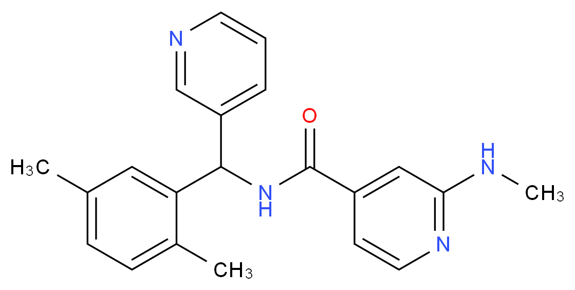 N-[(2,5-dimethylphenyl)(pyridin-3-yl)methyl]-2-(methylamino)isonicotinamide_Molecular_structure_CAS_)