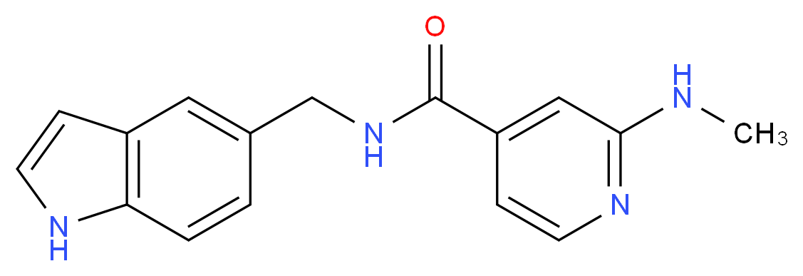 N-(1H-indol-5-ylmethyl)-2-(methylamino)isonicotinamide_Molecular_structure_CAS_)